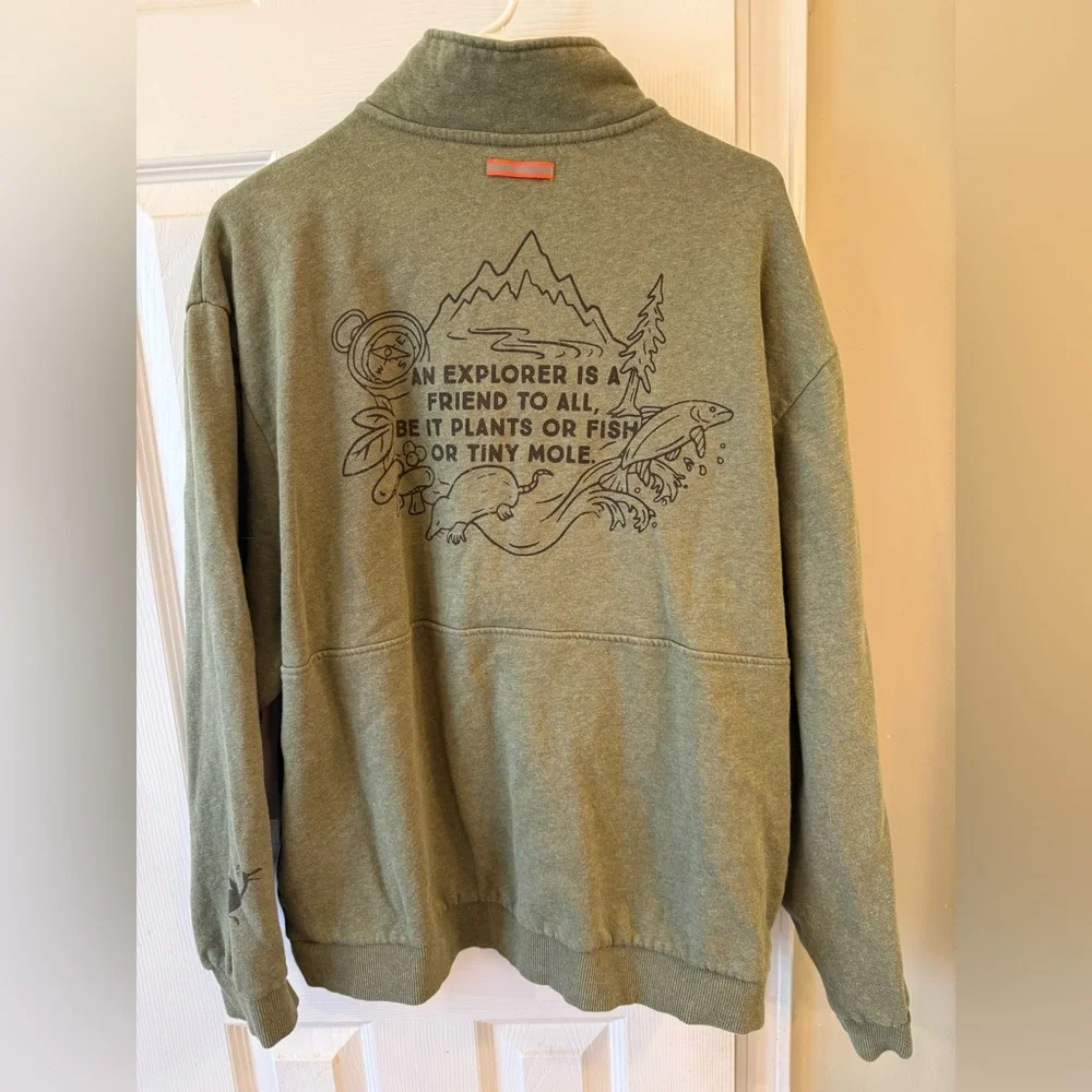 DISNEY PARKS unisex Pixar UP half zip pullover sweatshirt L - Picture 4 of 9